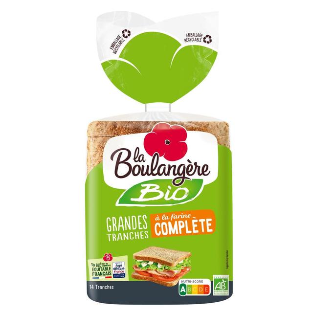 3760049790214 - La Boulangère - Pain de Mie Complet Bio Grandes Tranches