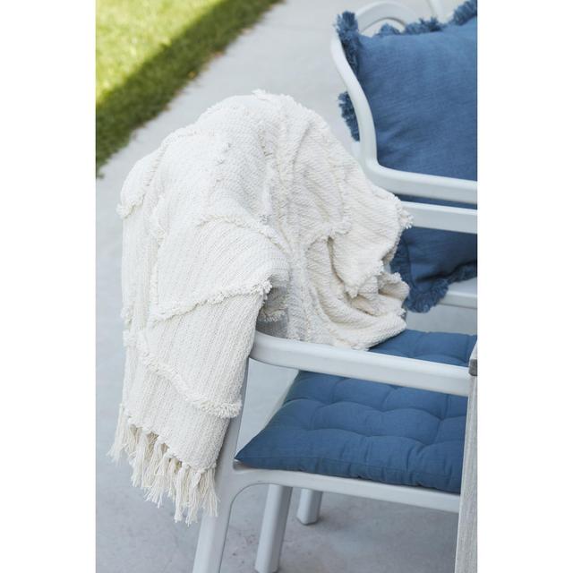 5404035710814 - Point virgule - Plaid en coton 100% recyclé blanc