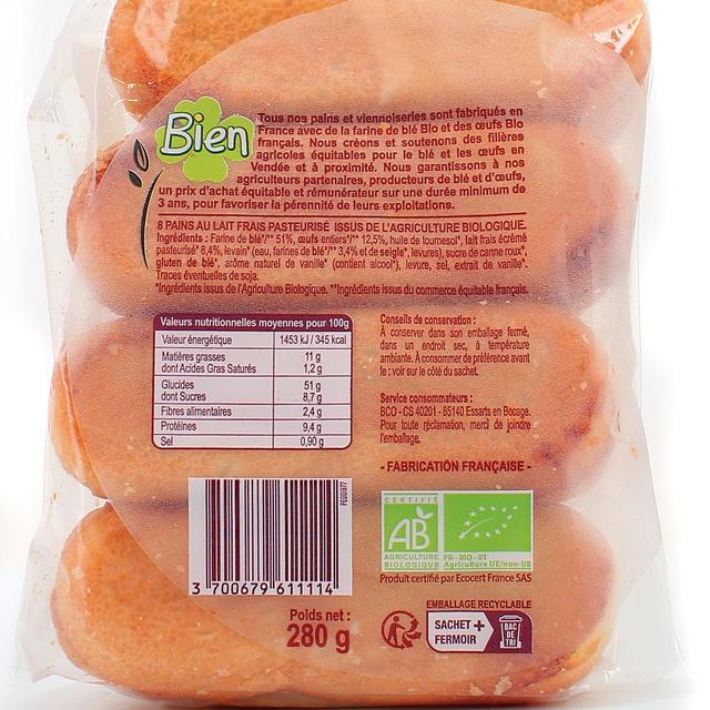 3700679611114 - Bien - Pain au Lait Bio