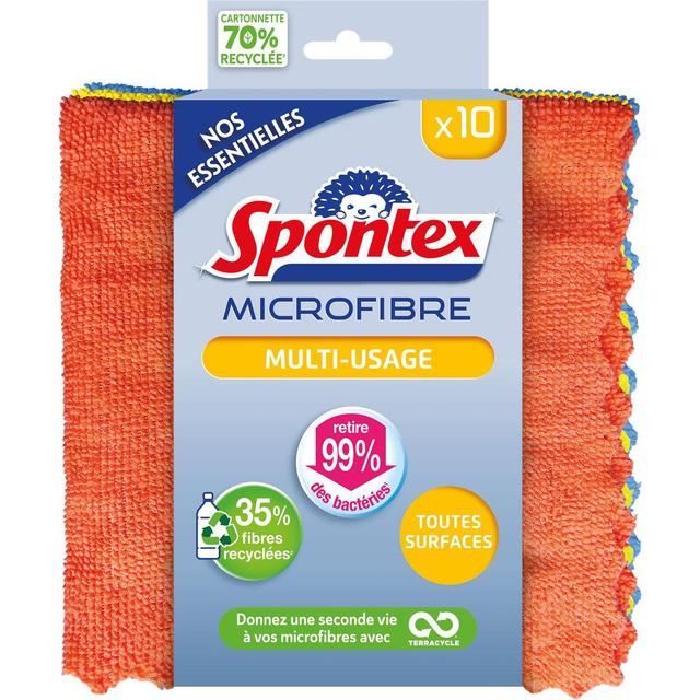 3384127002114 - Spontex - Lavettes Microfibre Multi-Usage Tout Usage
