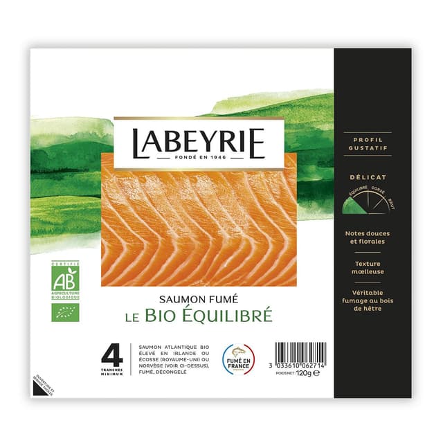 3033610062714 - Labeyrie - Saumon Fumé Bio, 120g