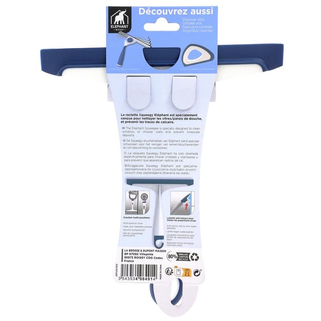 3543534964914 - Elephant - Raclette douche avec goupillon Squeegy