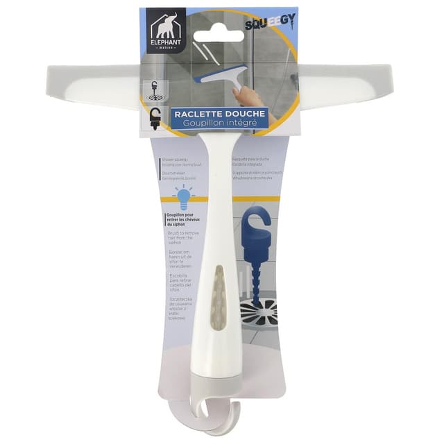 3543534964914 - Elephant - Raclette douche avec goupillon Squeegy