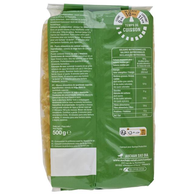 3596710515714 - Auchan - Pâtes Fusilli