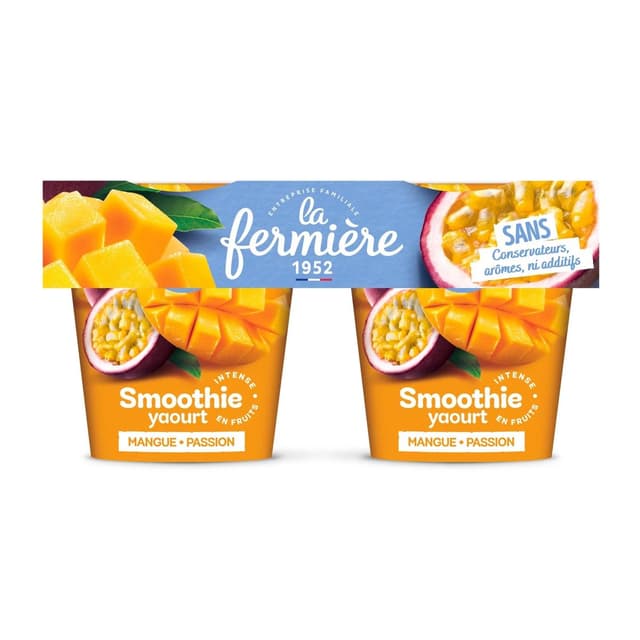 3279230016014 - La Fermière - Yaourt brassé mangue et fruit de la passion