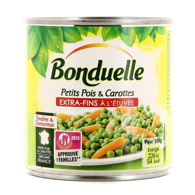 3083680026314 - Bonduelle - Petits pois et carottes extra fins à l'étuvée