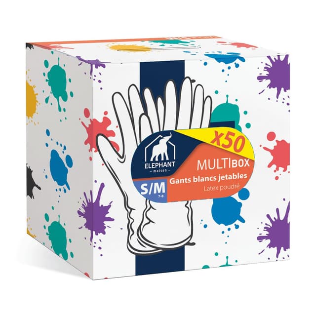 3543534417014 - Elephant - Gants Latex - Taille S/M