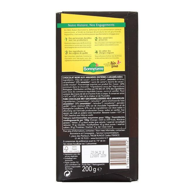 3396411218514 - Bonneterre - Chocolat noir amandes bio