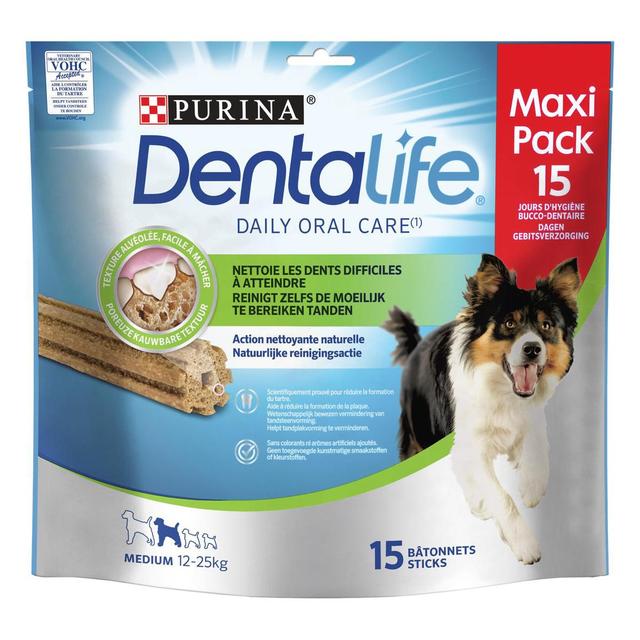 7613035379114 - Purina - Dentalife - Bâtonnets à mâcher Hygiène Bucco Dentaire - Récompense friandise pour chien moyen x15