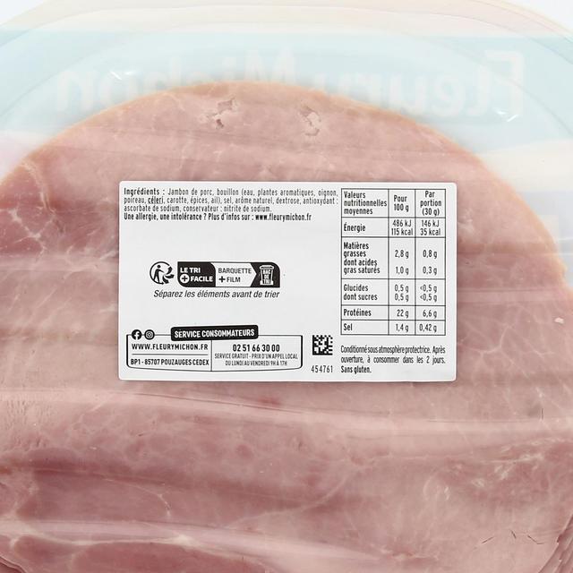 3095758050015 - Fleury Michon - Jambon Le Tranché Fin Torchon Taux de Sel Réduit