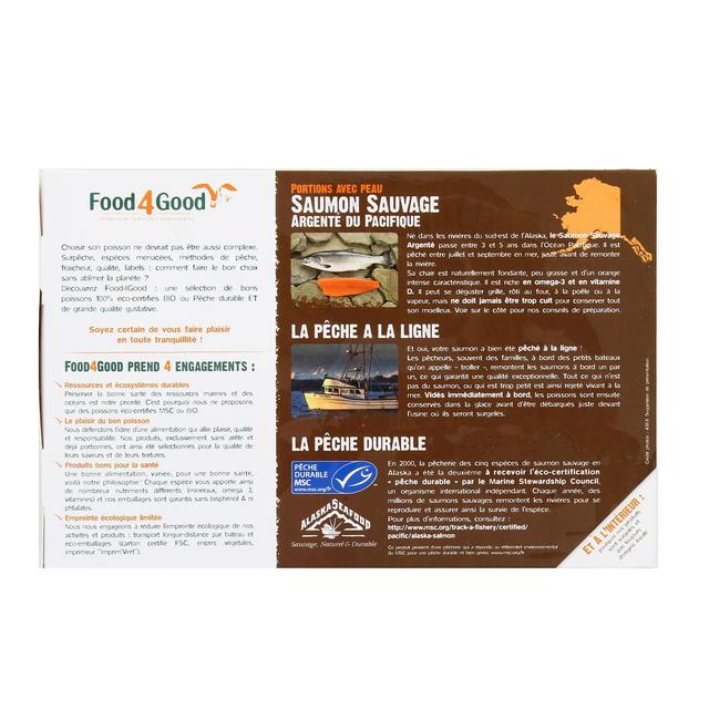 3426434000015 - Food4Good - Saumon Sauvage Argenté du Pacifique MSC sans arête avec peau