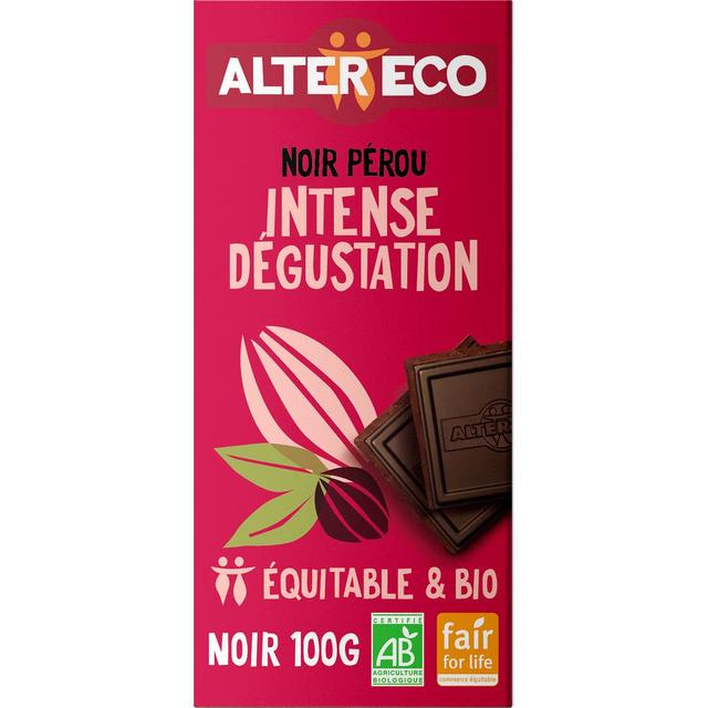 3700214610015 - Alter Eco - Commerce Equitable - Chocolat Noir Intense Dégustation 60% Cacao Bio du Pérou
