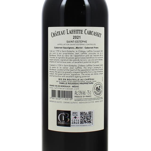 3661303110215 - Saint-Estephe AOC - Château Laffitte Carcasset