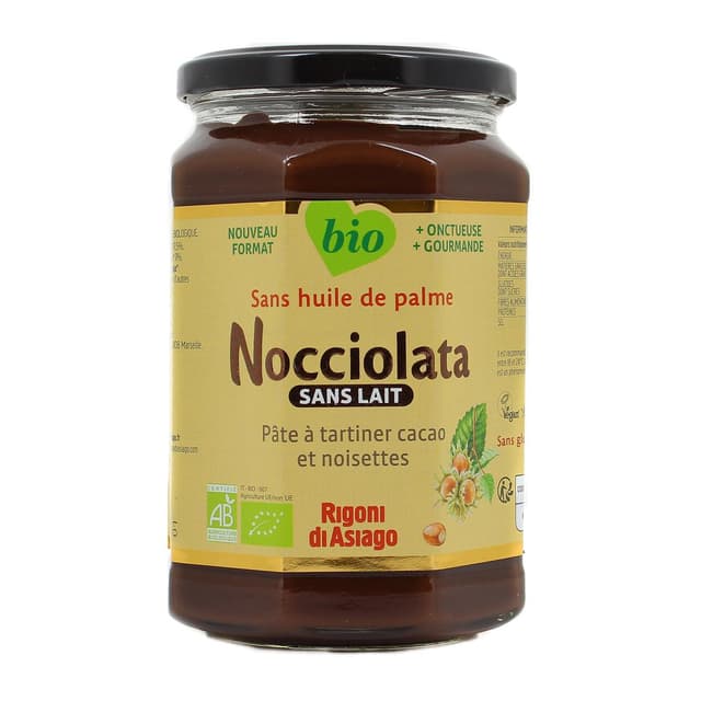 8052575090315 - Rigoni di Asiago - Pâte à tartiner cacao et noisettes Nocciolata sans lait bio