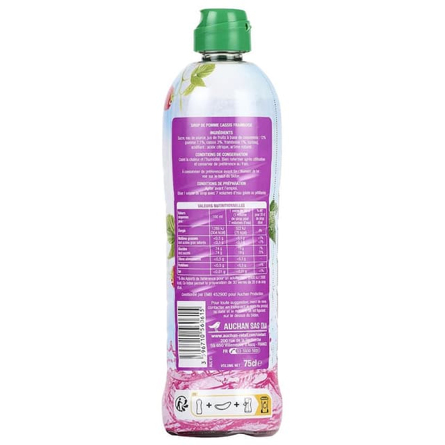 3596710560615 - Auchan - Sirop pomme cassis framboise