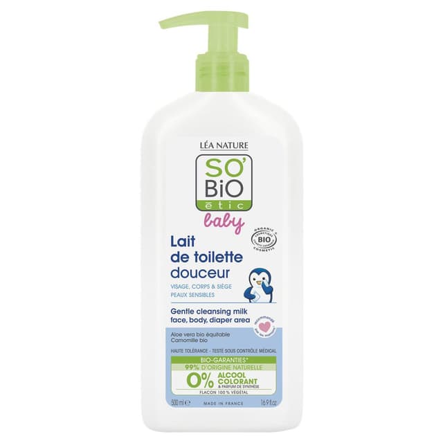 3517360021615 - So'Bio Baby - Lait de toilette douceur bébé