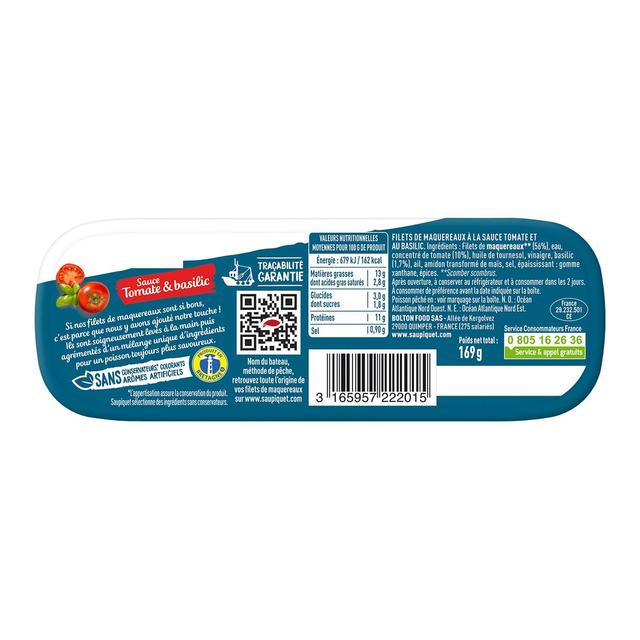 3165957222015 - Saupiquet - Filets de Maquereaux Sauce Tomate et Basilic