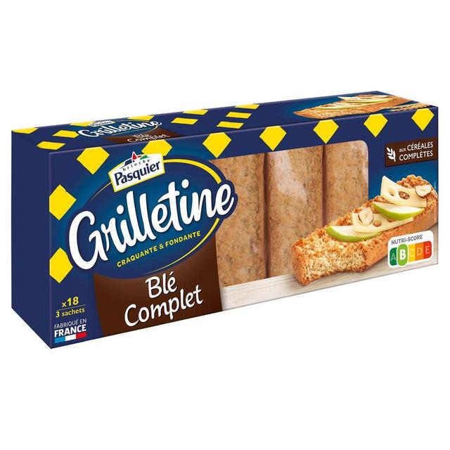 3182180002115 - Pasquier - Biscottes grillettines Blé Complet