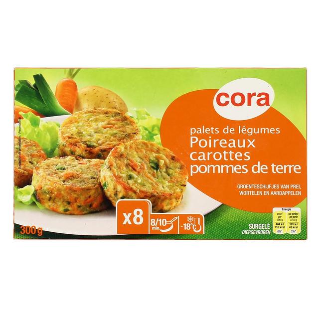 3257983144215 - Cora - 8 Palets de légumes- Poireaux, carottes et pommes de terre