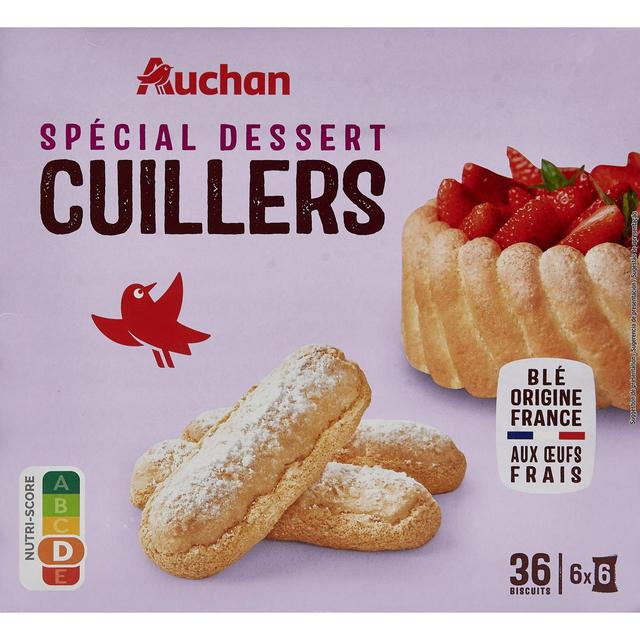 3596710214815 - Auchan - Biscuits cuillers spécial dessert aux oeufs frais