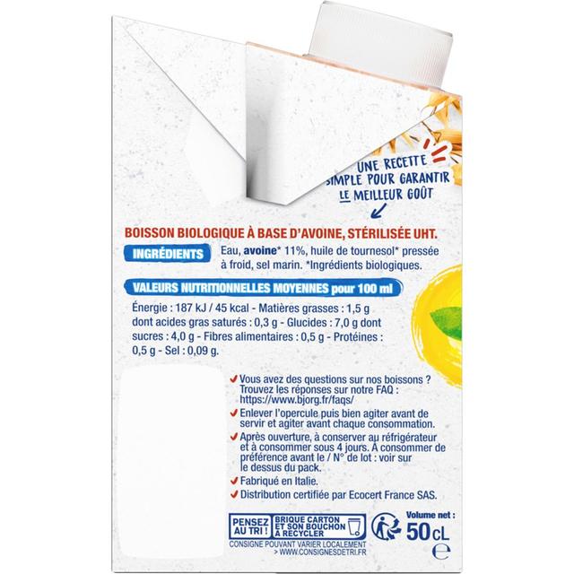 3229820795515 - Bjorg - Avoine sans Sucre Boisson Végétale Bio