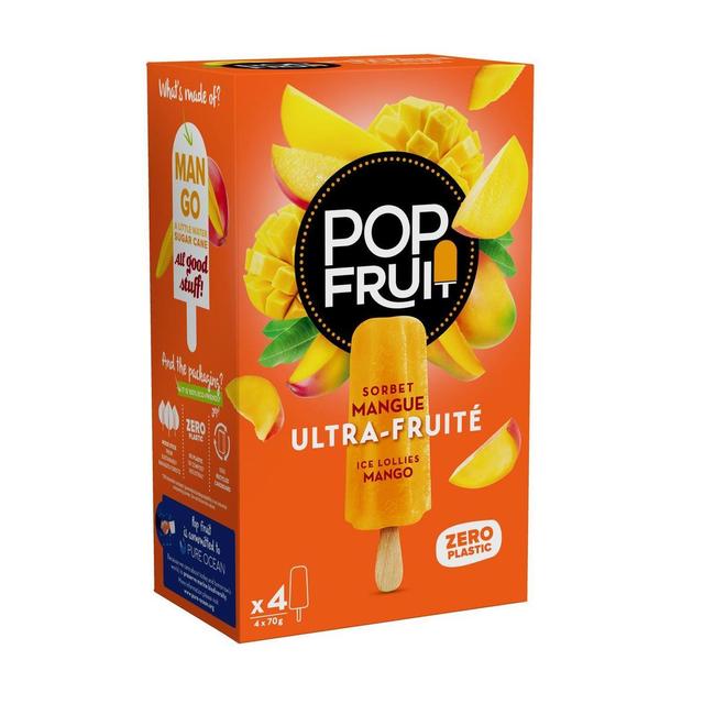3760124196115 - Pop' Fruit - Bâtonnets Sorbet Mangue - 60% fruit