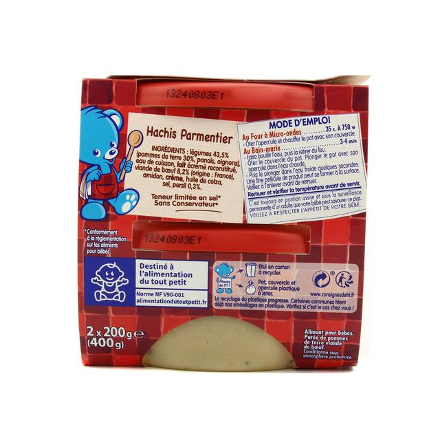 7613035856615 - Nestlé - P'tite Recette - Hachis Parmentier Bol Bébé Dès 8 mois