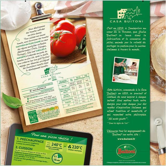 7613035768215 - Buitoni Fraich up - Pizza Little Italy Pepperoni deluxe- Pepperoni, Bacon, Poivron, Pesto rouge et sauce ketchup