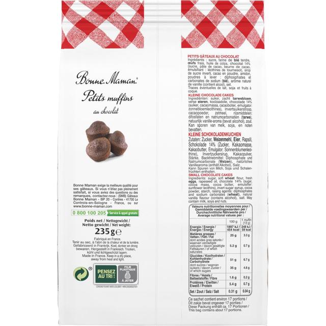 3178530408515 - Bonne Maman - Petit muffin au chocolat x17