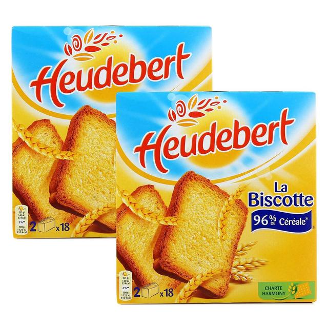 2050000368615 - Heudebert - Biscotte nature 96% céréales - 36 tranches