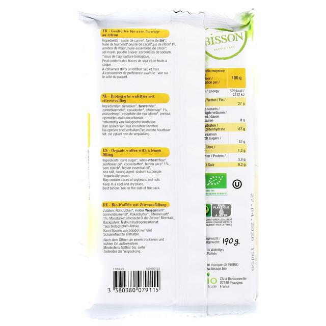 3380380079115 - Bisson - Gaufrettes bio citron