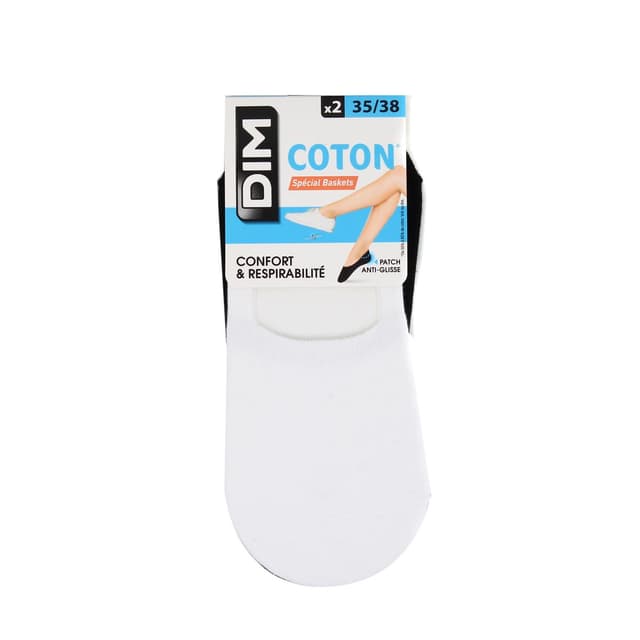 3610861289215 - Dim - Socquettes femmes en modal noir blanc