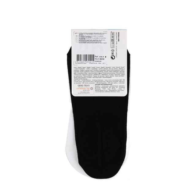 3610861289215 - Dim - Socquettes femmes en modal noir blanc