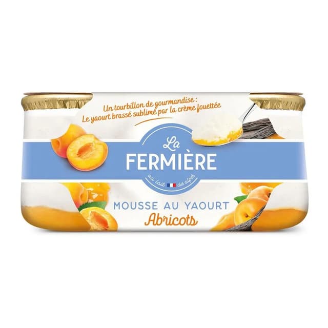 3279231750016 - La Fermière - Mousse au yaourt sur lit d'abricot