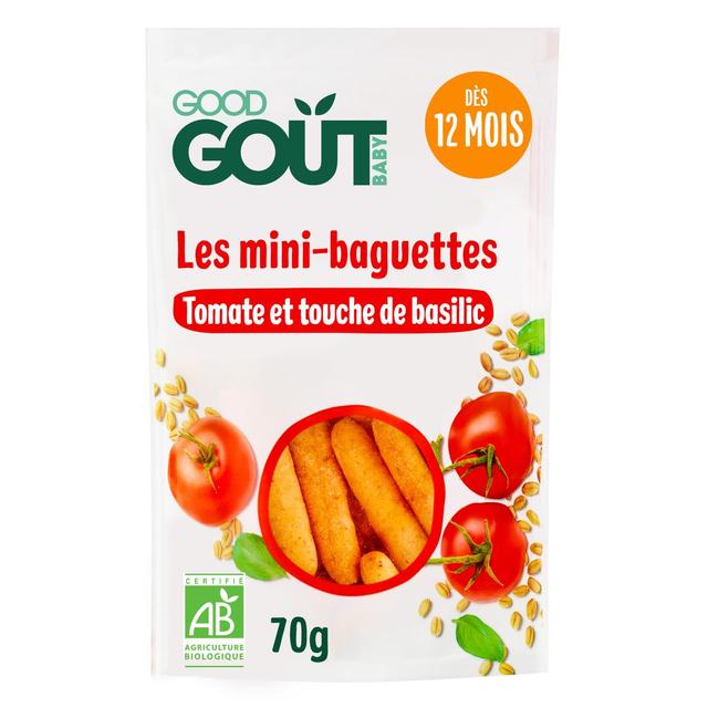 3760269310216 - Good Goût - Mini Baguettes à la Tomate et au Basilic Bio Bébé Dès 12 mois