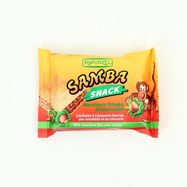 4006040000716 - Rapunzel - Gaufrette Bio noisette et chocolat Samba Snack