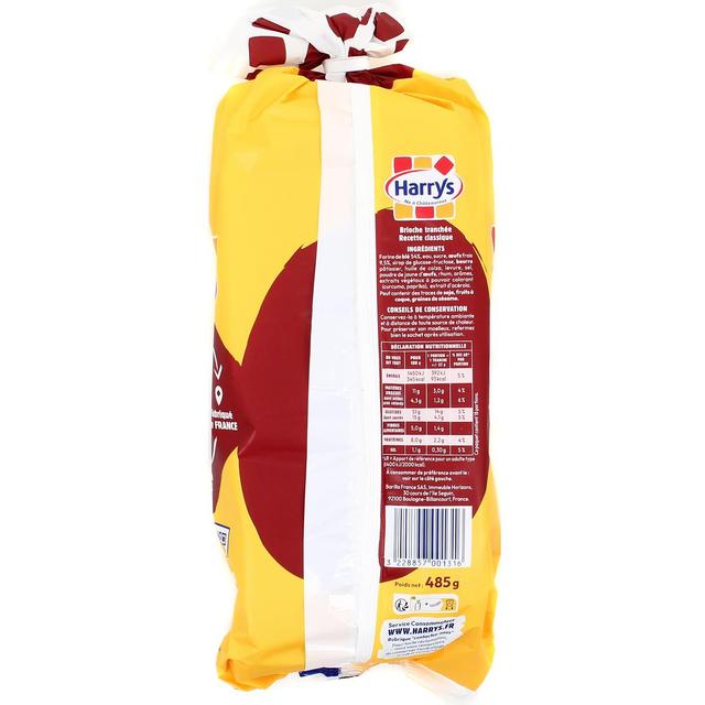 3228857001316 - Harrys - Brioche Tranchée Classique Nature Sans Additifs