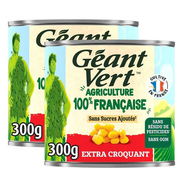 3023082500012 - Géant Vert - Maïs Extra croquant en conserve