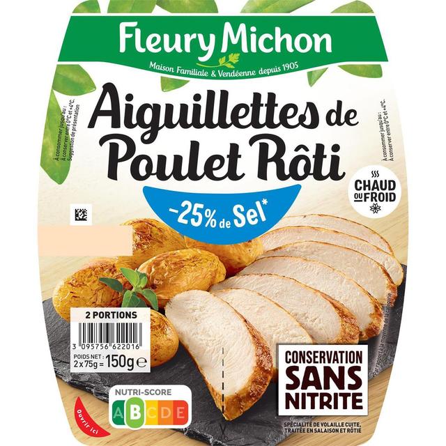 3095756622016 - Fleury Michon - Aiguillettes de Poulet Rôti Taux de Sel Réduit