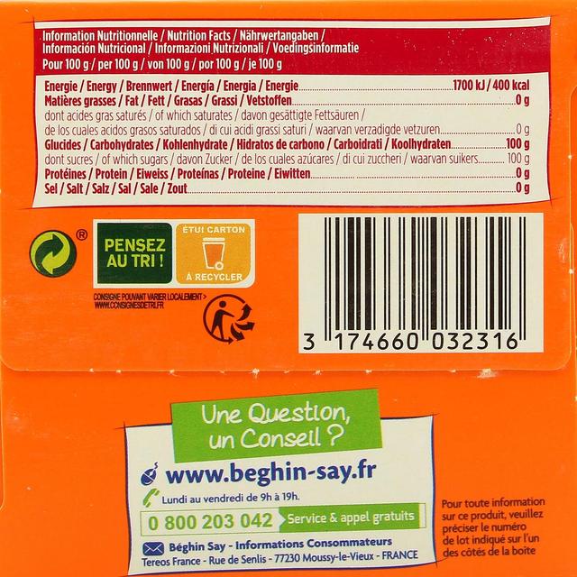 3174660032316 - La Perruche - La Perruche sucre de canne en morceaux