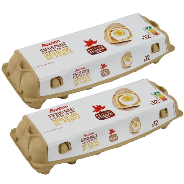 2050000422416 - Auchan - Oeufs de poules élevées au sol