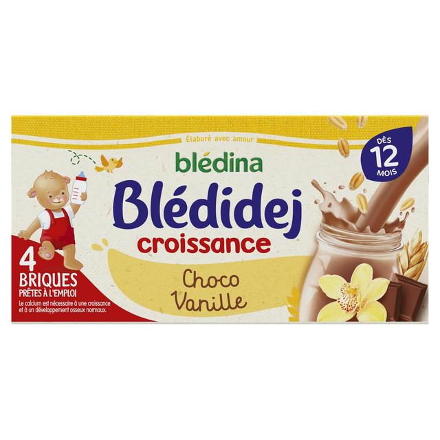 3041090012716 - Blédina - Blédi'dej - Céréales lactées Choco Vanille Brique Bébé Dès 12 mois