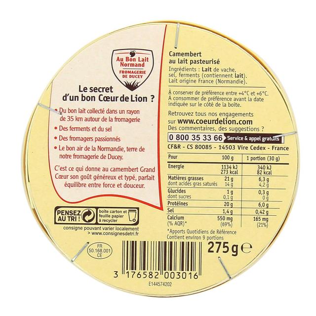 3176582003016 - Coeur de Lion - Camembert Grand Coeur