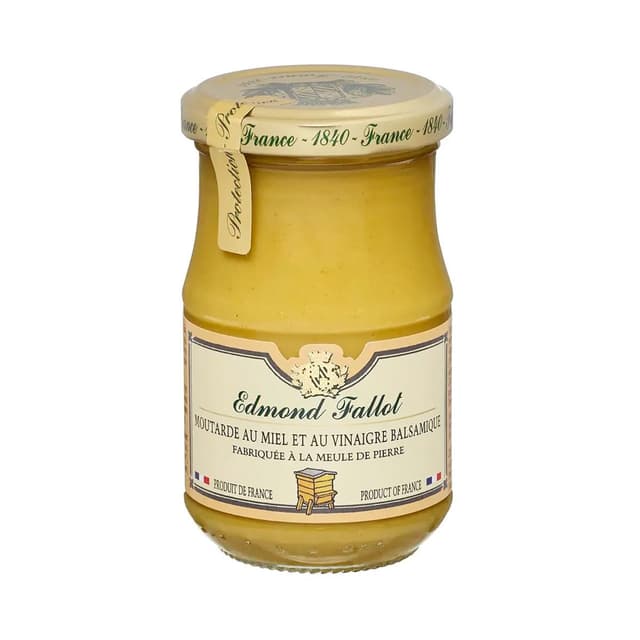 3230140003716 - Edmond Fallot - Moutarde de Dijon, miel et viniagre balsamique en bocal