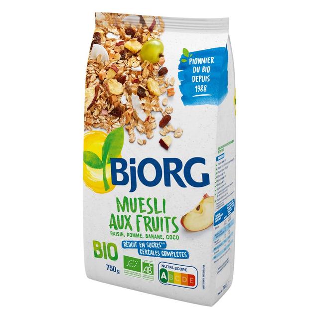 3229820116716 - Bjorg - Muesli aux Fruits Raisin Pomme Banane Coco Bio