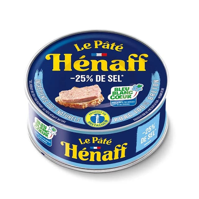 3537580708516 - Henaff - Pâté de Porc -25% de sel
