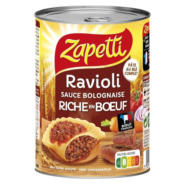 3021690029116 - Zapetti - Ravioli Sauce Bolognaise au Blé Complet