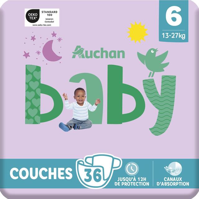 3596710519316 - Auchan Baby - Couche taille 6 (13-27kg)