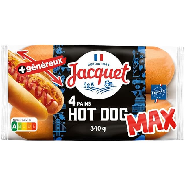 3029330069416 - Jacquet - Pains hot dogs nature maxi