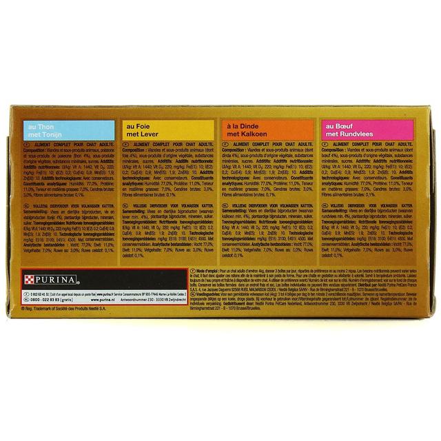 3010470170117 - Purina - Gourmet Gold - Boites Mousseline Thon, Foie, Dinde, Bœuf pour chat